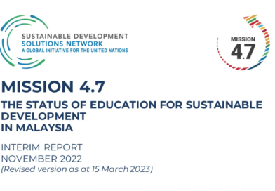 Report on Education for Sustainable Development in Malaysia